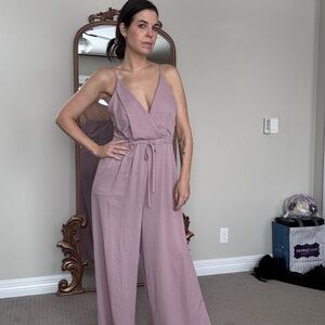 She + Sky Mauve Sleeveless Jumpsuit